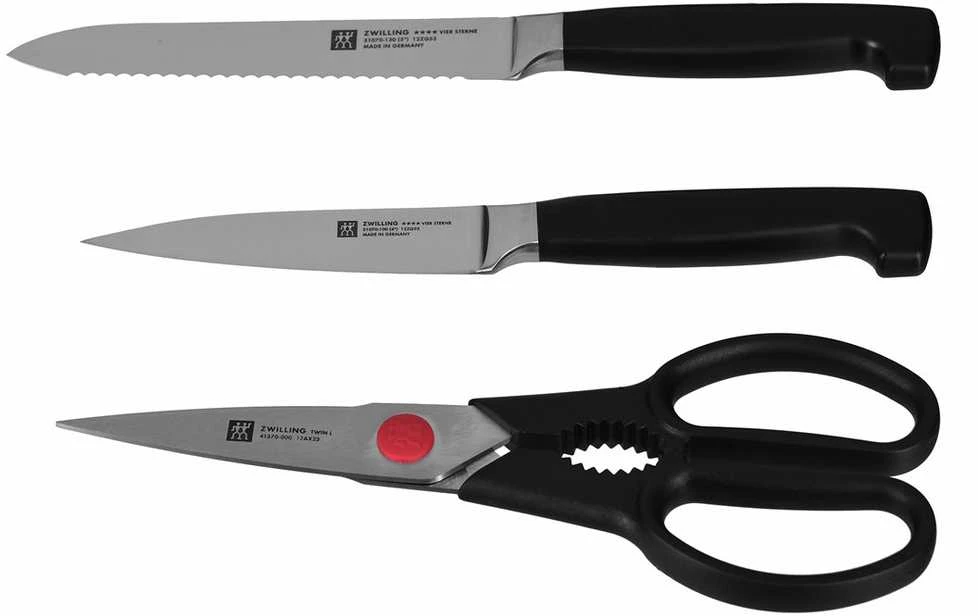 ZWILLING FOUR STAR 7 dalių tamsaus uosinio peilių rinkinys su KIS technologija