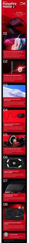 Pelė HyperX Pulsefire Haste 2, balta
