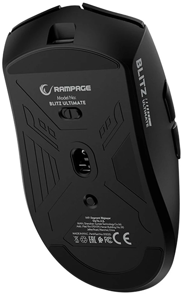 Pelė žaidimams - RAMPAGE Blitz Ultimate Belaidė Optinė pelė Juoda