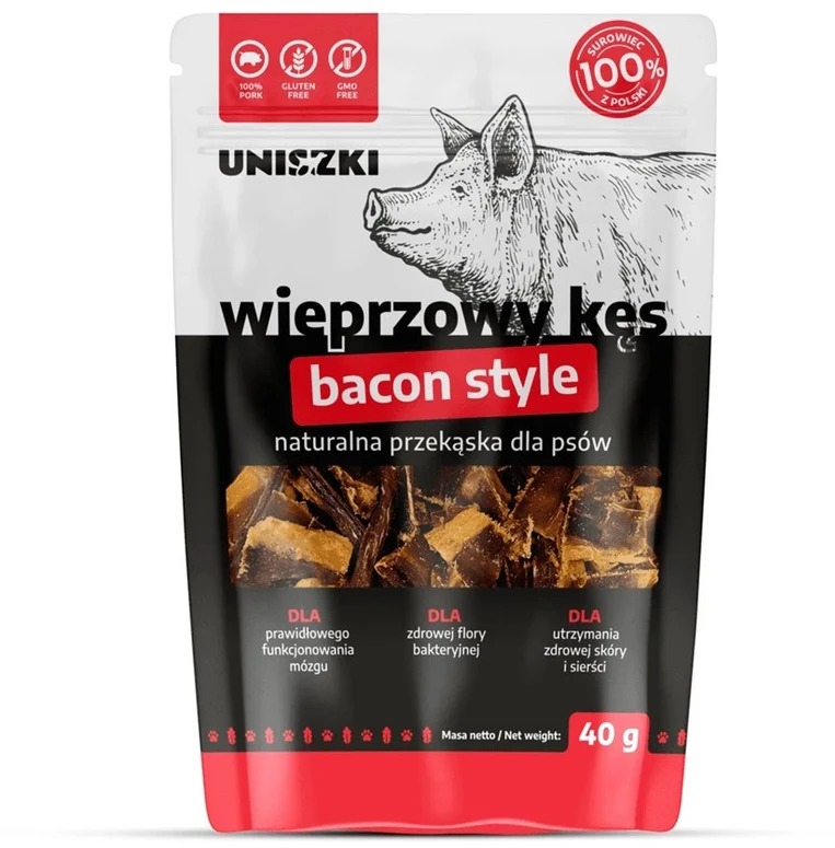 UNISZKI Kiaulienos kąsnelis – skanėstas šunims – 40 g