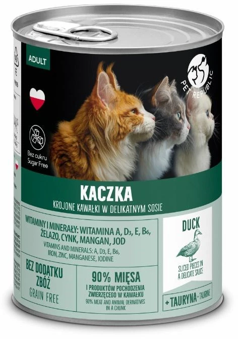 PetRepublic PET REPUBLIC suaugusių kačių ėdalas – šlapias ėdalas suaugusioms katėms – 400g