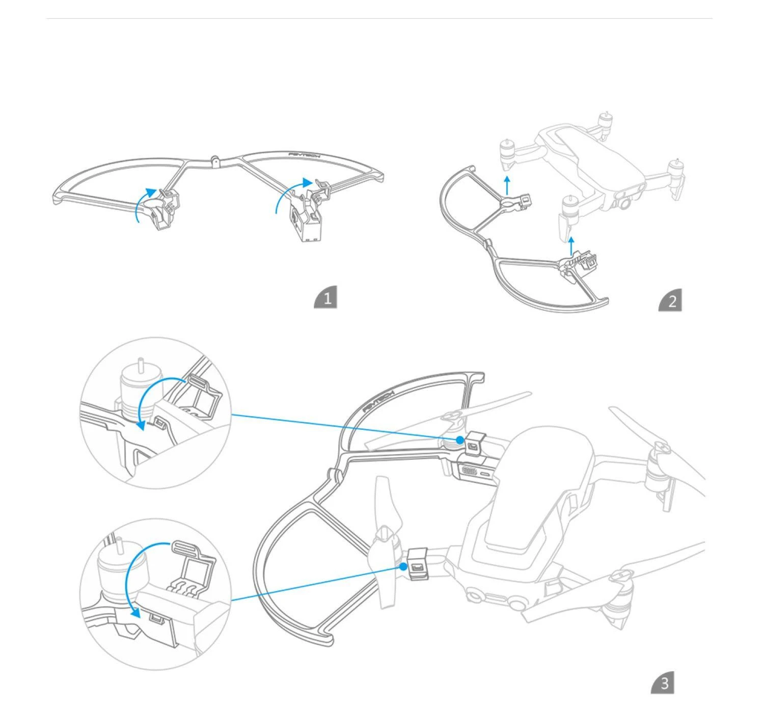 PGYTECH LED propelerio apsauga, skirta DJI MAVIC AIR