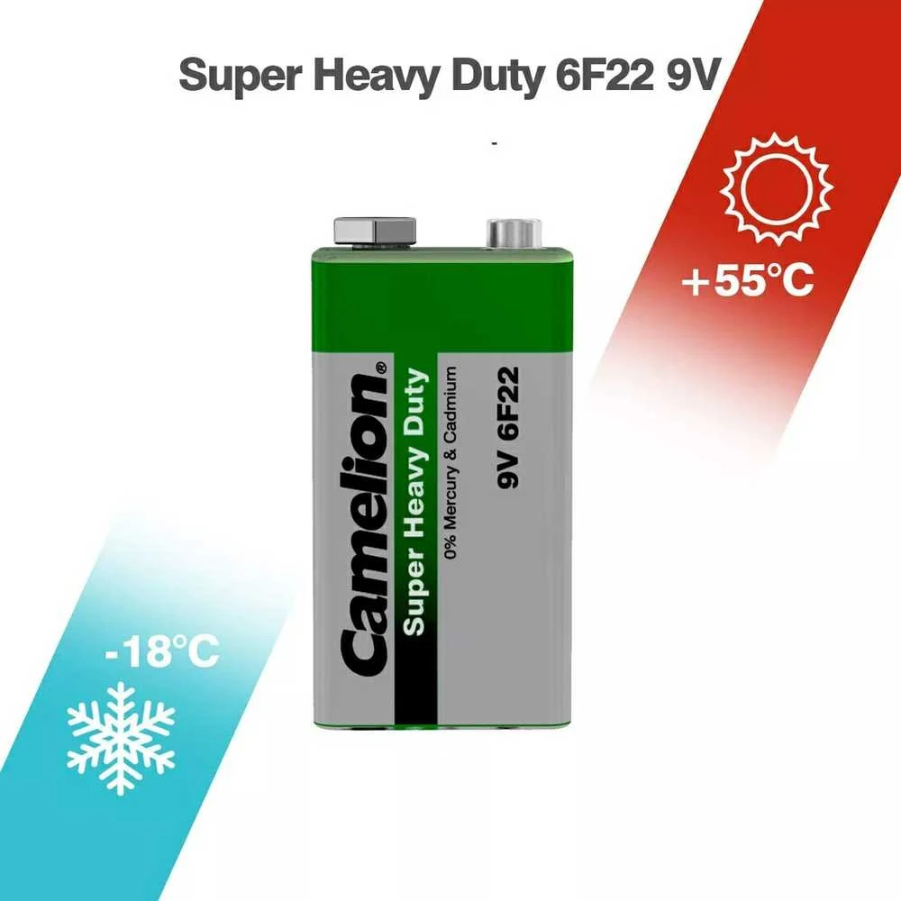 Camelion | 6F22-BP1G | 9V/6F22 | Super Heavy Duty | 1 vnt.