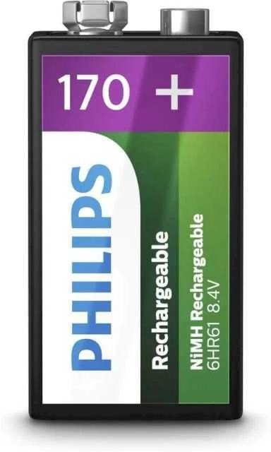 Philips HR22 9V 170mAh įkraunamos baterijos 1 vnt.