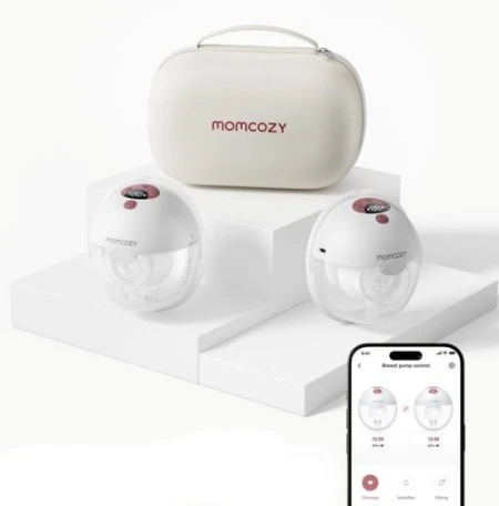 Momcozy M5 krūties pompa su programėlės valdymu – dvigubas rinkinys Raudona