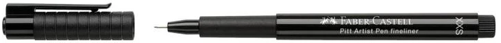 Rašikliai piešimui Faber-Castell Pitt Artist Pen #199, 8vnt (XXS,S,F,M,1.5,C,B,FH)