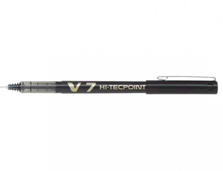 Pilot V7 rašiklis, juodas korpusas