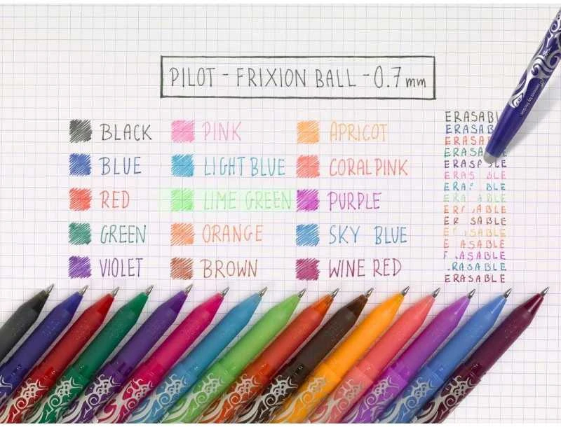 Pilot Pen Gelinis rašiklis Pilot Frixion Ball, 0.7mm, su trintuku, žalios spalvos