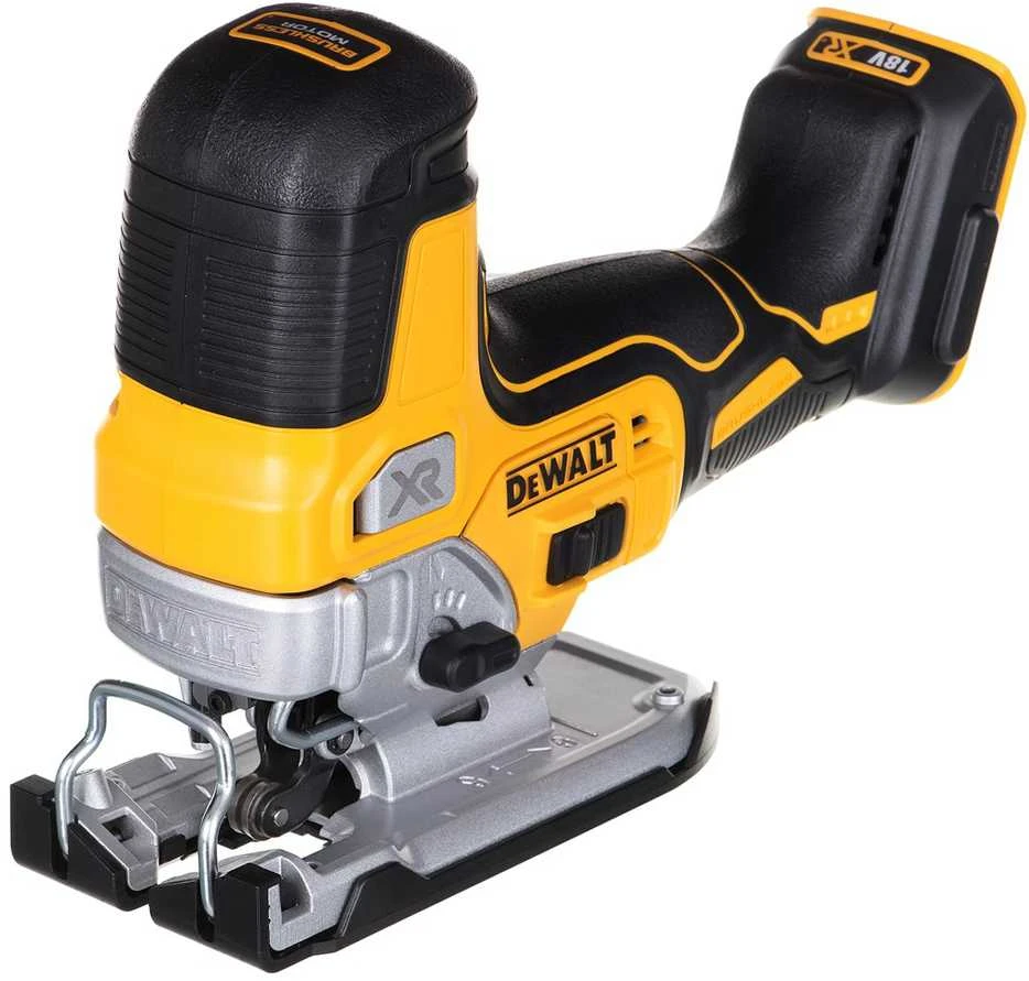DEWALT akumuliatorinis siaurapjūklis DCS335NT 18V be akumuliatoriaus ir kroviklio su lagaminu TSTAK