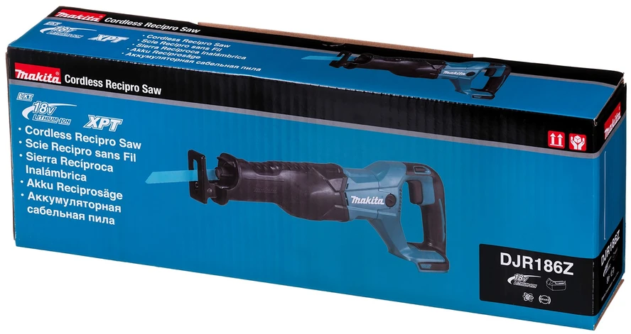 Makita DJR186Z Akumuliatorinis tiesinis pjūklas 18 V, Be akumuliatorių ir kroviklio!