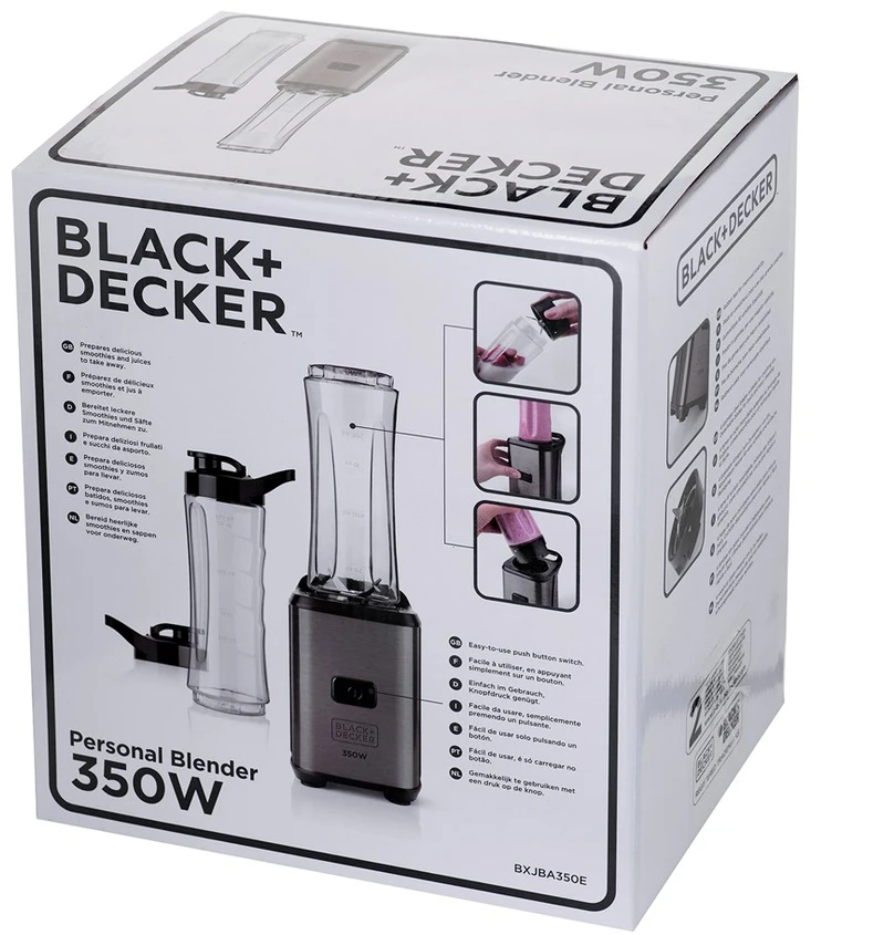 Black & Decker Juodas & Decker Maišytuvas sports Juodas+DECKER BXJB350E ES9120030B (350 W, pilka color)