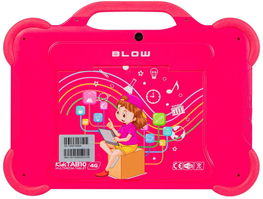 Planšetinis kompiuteris vaikams Blow KidsTAB10 4G, 4/64GB rožinės spalvos