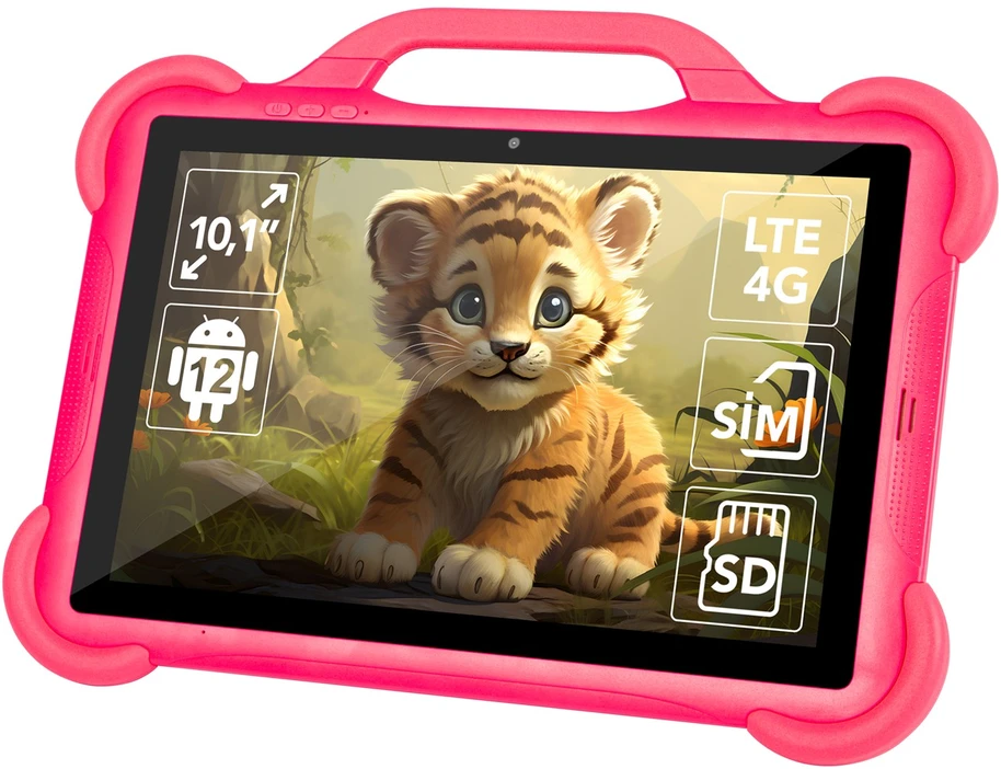 Planšetinis kompiuteris vaikams Blow KidsTAB10 4G, 4/64GB rožinės spalvos
