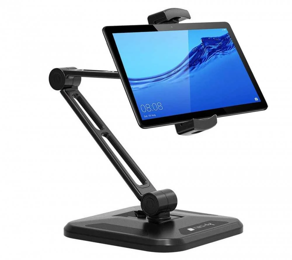 TECHLY 026371 Techly Desk/Sienos laikiklis planšetiniam kompiuteriui ir iPad 4.7-12.9 full-motion juodas