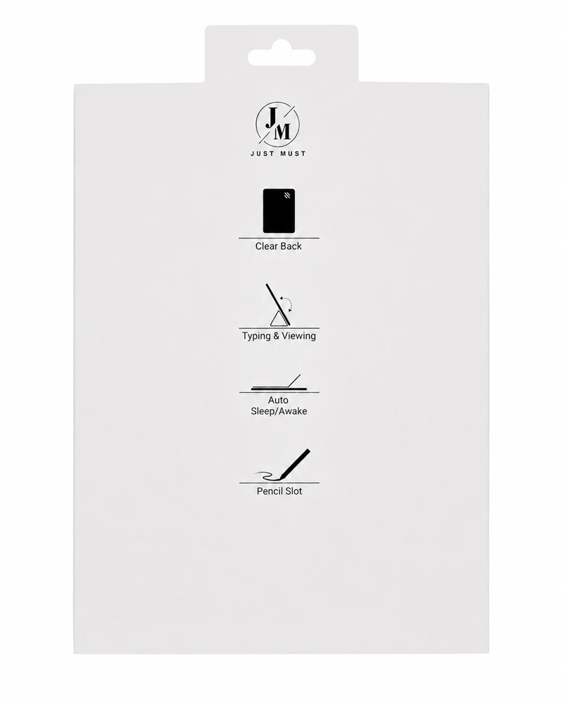 Planšetinio kompiuterio dėklas - „Just Must“ JM dėklas, skirtas „iPad Air 11" (M3), juodas