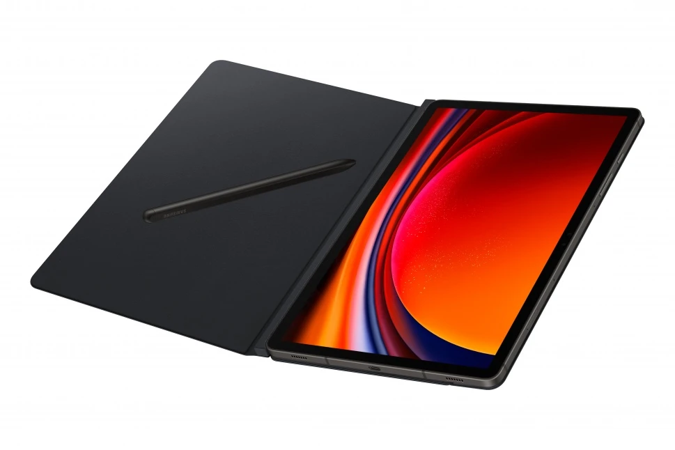 Samsung Galaxy Tab S9/S9 FE Smart Book Cover Juodas
