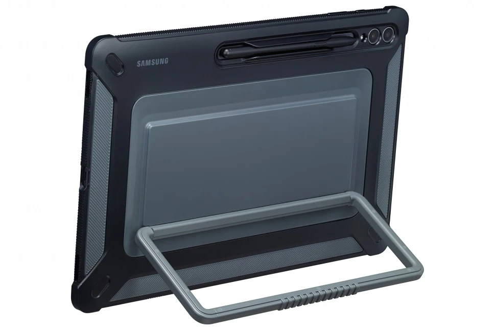 EF-RX810CBE Samsung Protective su stoveliu Galaxy Tab S9+ dėklas planšetiniam kompiuteriui juodos spalvos