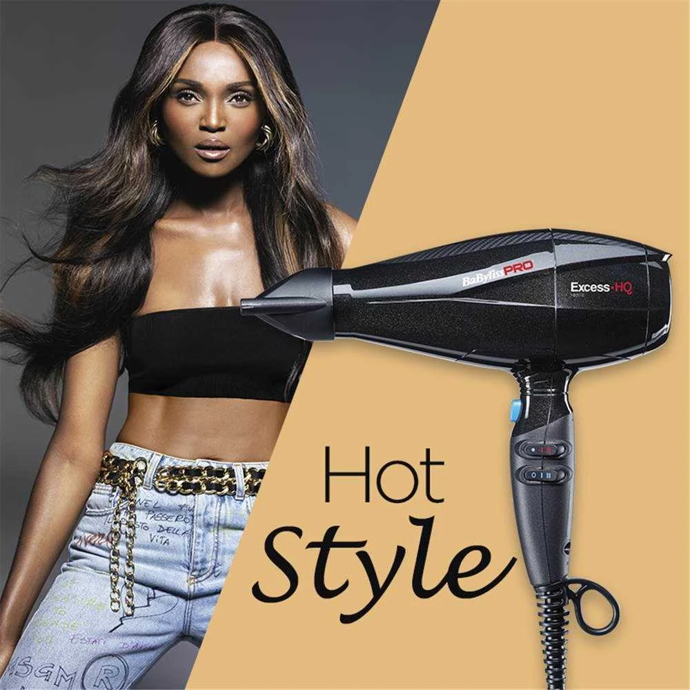 Plaukų džiovintuvas BaByliss PRO Excess HQ BAB6990IE, su jonų technologija, 2600 W