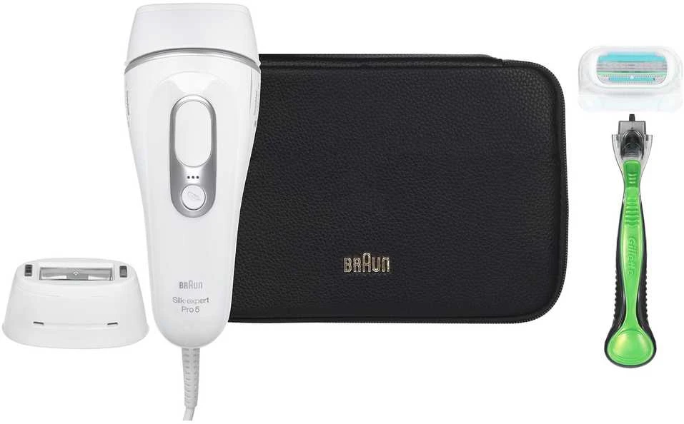 Braun Silk-expert Pro 5 PL5145 IPL balta ir-sidabrinė