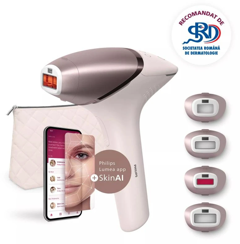 Fotoepiliatorius Philips Lumea IPL BRI977/00, Rausvos spalvos