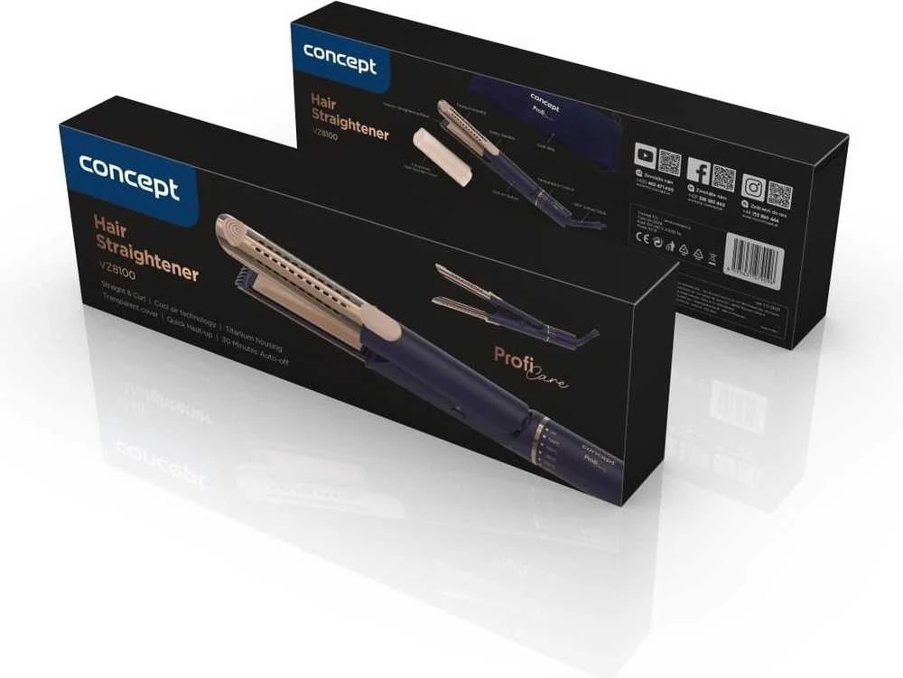 Concept PROFI Care VZ8100 Hair straightener mėlynas, auksinis