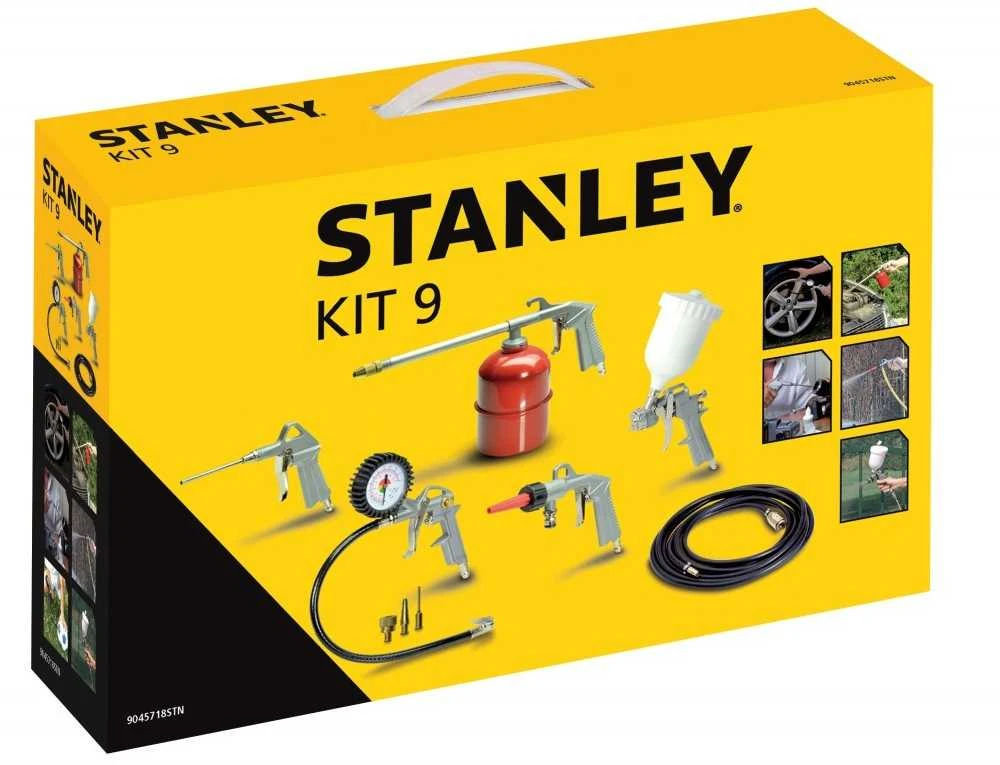 Kompresoriaus įrankių rinkinys dažymui ir pūtimui Stanley KIT9
