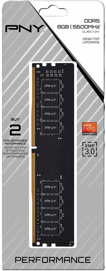 RAM Pny Technologies PNY našioji DDR5 8GB 5600MHz CL40 atmintis