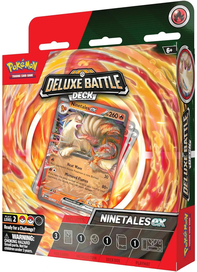 Pokémon Deluxe Battle Deck - Pokémon Deluxe Battle Deck Ninetales Ex 60 Cards, Playmat, Coin