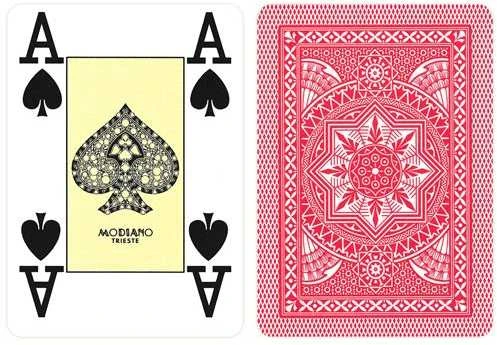 Poker Modiano Žaidimų Kortos (Raudonos)