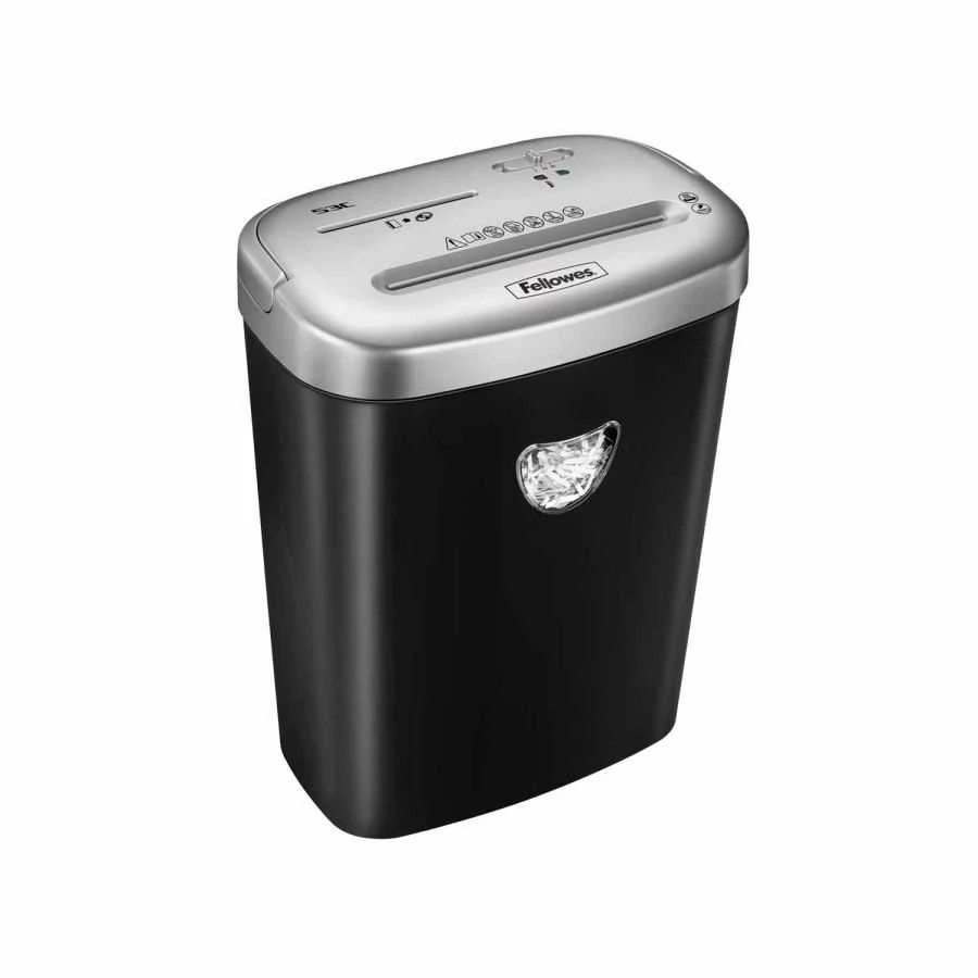 Fellowes Powershred | 53C | Juodas | 23 L | Kompaktinių diskų smulkinimas | Kreditinių kortelių smulkinimas | Popieriaus apdorojimo standartas / išvestis 10 lapų per eigą | Skersinio pjovimo smulkintuvas