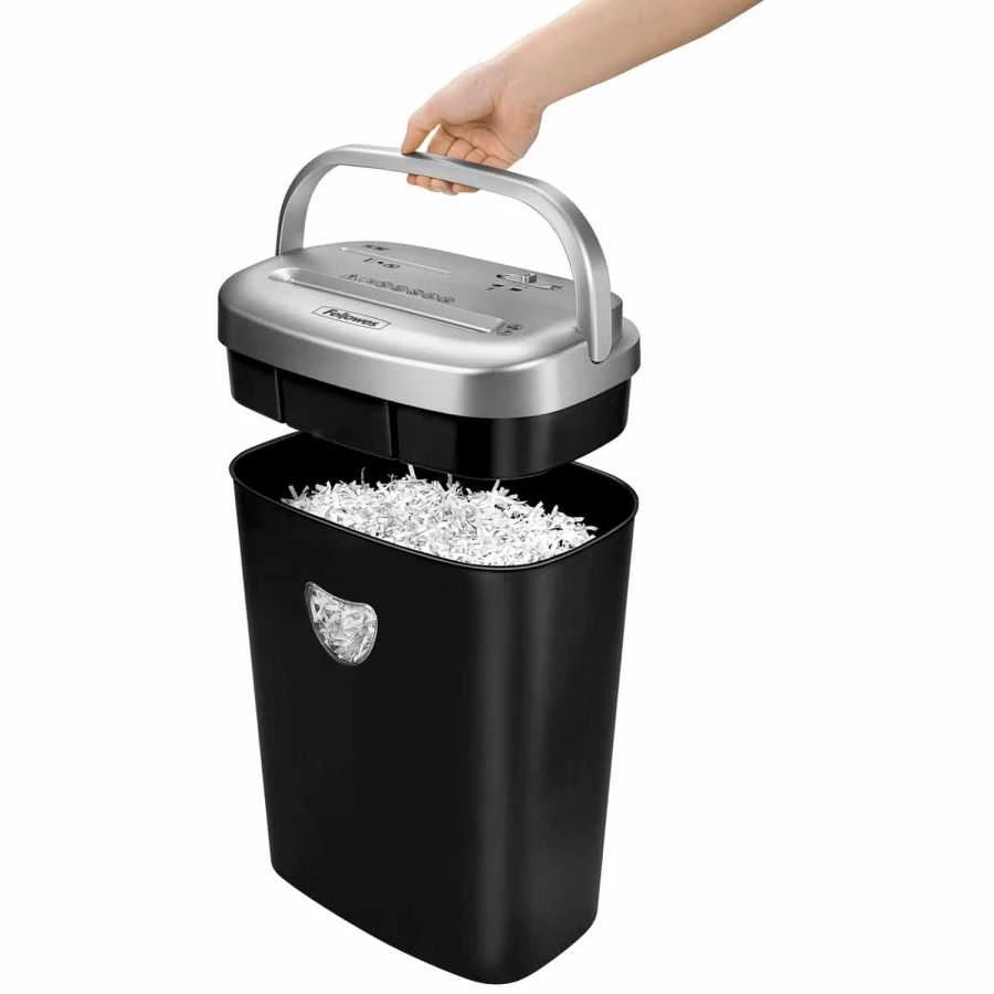 Fellowes Powershred | 53C | Juodas | 23 L | Kompaktinių diskų smulkinimas | Kreditinių kortelių smulkinimas | Popieriaus apdorojimo standartas / išvestis 10 lapų per eigą | Skersinio pjovimo smulkintuvas