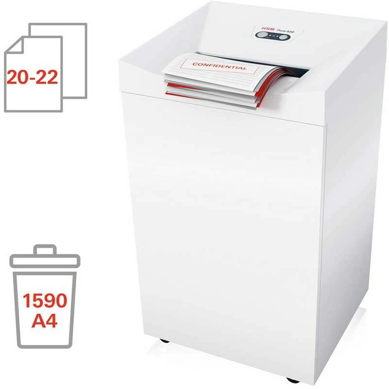 Dokumentų naikiklis HSM PURE 630 630 4,5x30mm E-3, F-1, O-3, P-4, DIN 3, T-4 130L 310mm 230V/50Hz EU