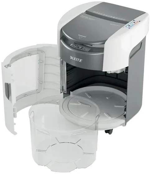 Leitz IQ Optimax AutoFeed 150 80380000 paper shredder, P4, 150 sheets, 15-litre waste bin