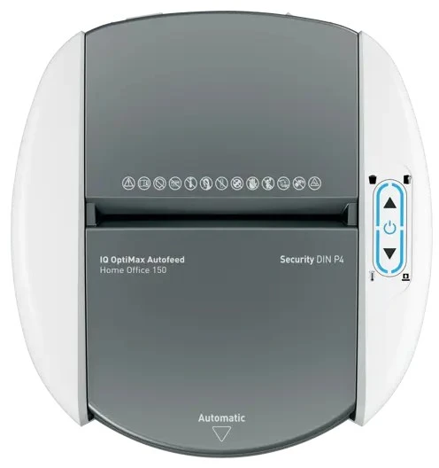 Leitz IQ Optimax AutoFeed 150 80380000 paper shredder, P4, 150 sheets, 15-litre waste bin