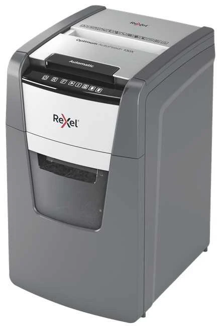 Rexel Optimum AutoFeed+ 130X Dokumentų naikiklis, Cross shredding, 4x28 mm, 55 dB, P-4, 44 L, Juoda