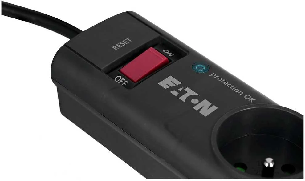 Eaton PS4F viršįtampių ribotuvas 4 AC išvestis(ys / čių) 220 - 250 V Juoda, Balta 1 m