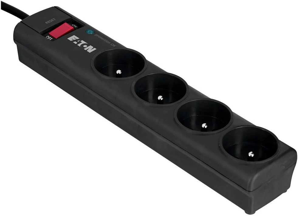 Eaton PS4F viršįtampių ribotuvas 4 AC išvestis(ys / čių) 220 - 250 V Juoda, Balta 1 m