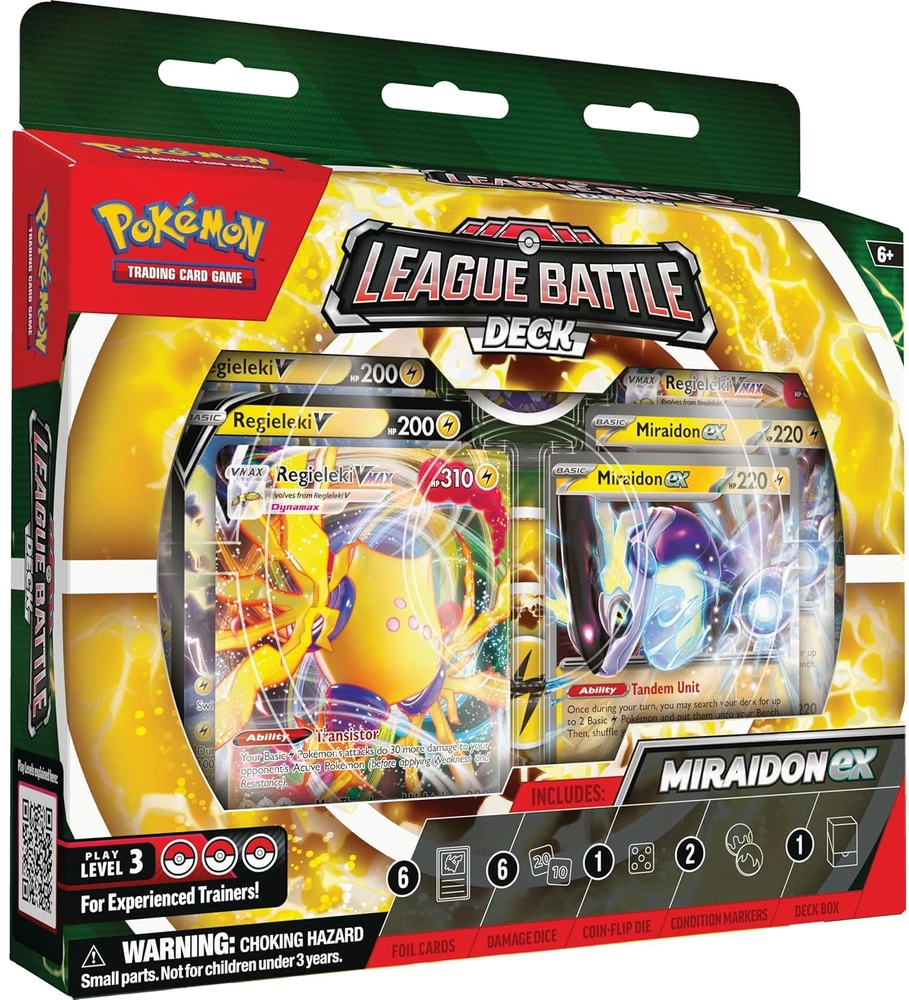 Pokémon TCG Miraidon ex League Battle kovinė kortų kaladė