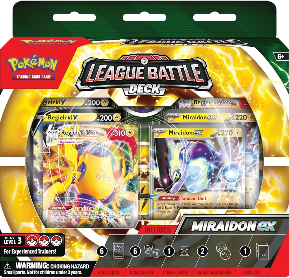 Pokémon TCG Miraidon ex League Battle kovinė kortų kaladė