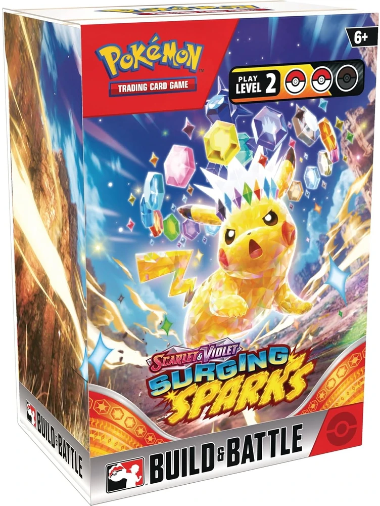 Prekybos kortelių žaidimas - Pokémon Scarlet & Violet: Surging Sparks Build & Battle Box