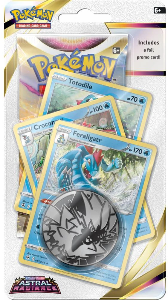 Pokemon Pokemon TCG – „Sword & Shield 10 Astral Radiance Premium Checklane“ lizdinė plokštelė – „Feraligatr“