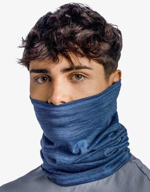 Priedai - Buff Lengvas Merino Vilnos Multifunkcinis Šalikas Mėlynas