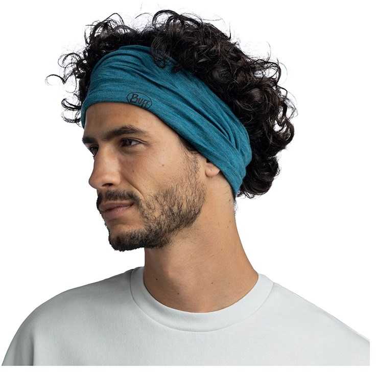 Priedai - Buff Lengvas Merino Vilnos Multifunkcinis Šalikas Mėlynas