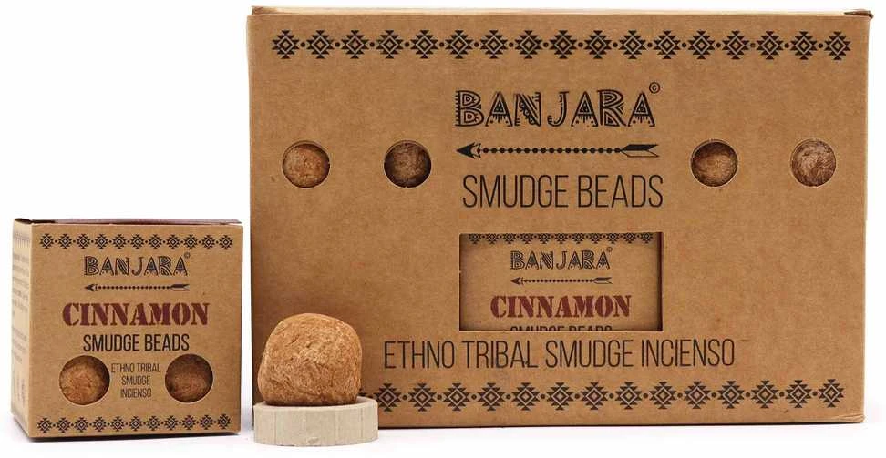Ancient Wisdom Banjara smilkalų karoliukai Cinamonas – meditacijai ir erdvių valymui