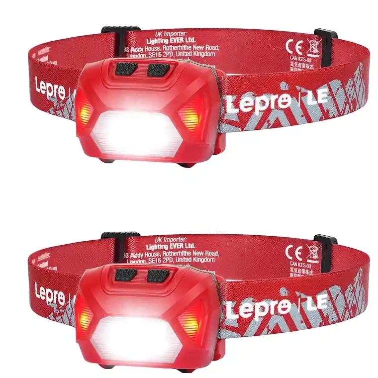 LEPRO 320014-R-2 USB antgalinis žibintuvėlis, 2 vnt.