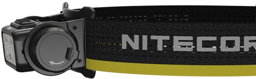 Priekinis žibintas - Nitecore NU50, 1 400 lm, 5 000 mAh, 130 m, Įkraunamas per USB-C, Baltas/raudonas
