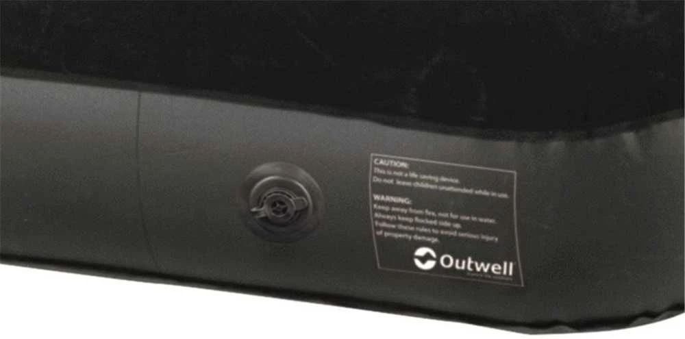 „Outwell Classic Single“ pripučiamas čiužinys, juodas ir pilkas