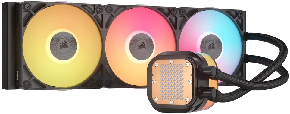 Corsair iCUE LINK TITAN 360 RX LCD Processor Oro vėsintuvas 12 cm Juodas 1 pc(s)