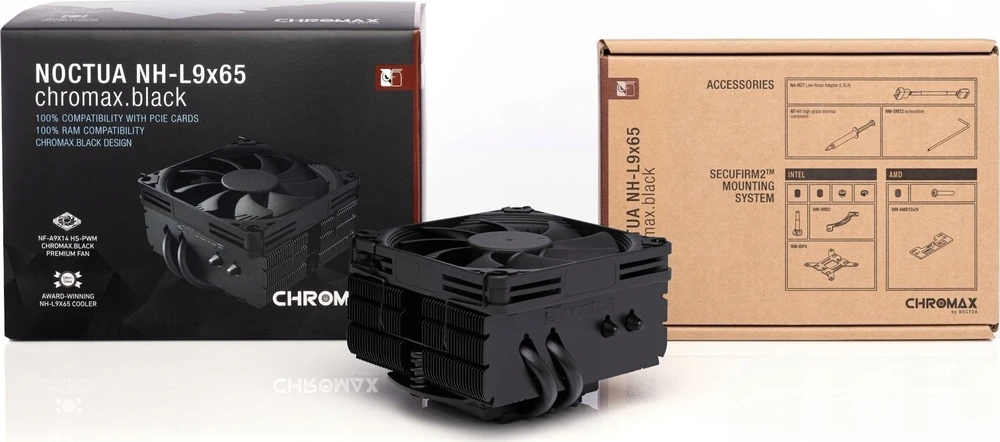 NOCTUA NH-L9x65 chromax.juodas žemo profilio procesoriaus aušintuvas