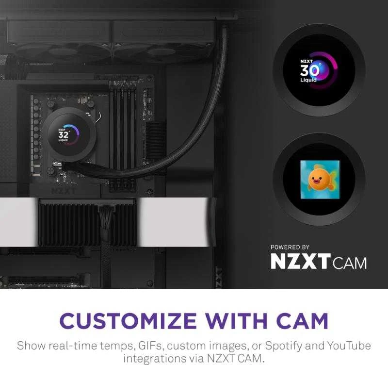 NZXT Kraken Plus 280 LCD juoda
